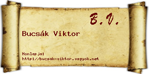 Bucsák Viktor névjegykártya